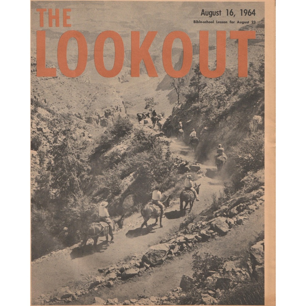 Vintage 1964 The Lookout Magazine August 16 Bible School Mules Mountain Trail - Picture 1 of 2